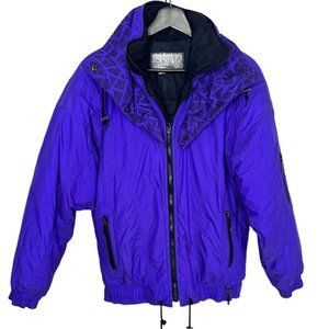Vintage 90s Skyr Purple Zip Up Down Zip Up Jacket Size 6
